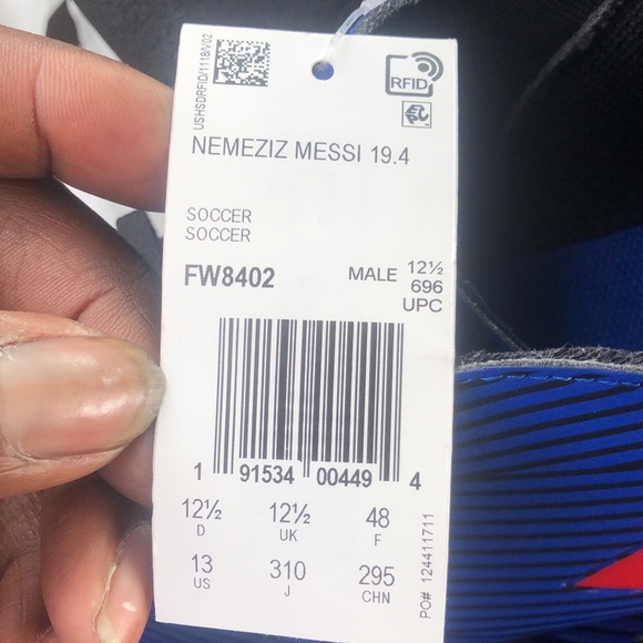 adidas Nemeziz Messi 19.4, men soccer cleats, size 13, red and blue , new - Picture 8 of 12